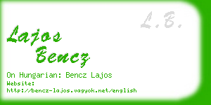 lajos bencz business card